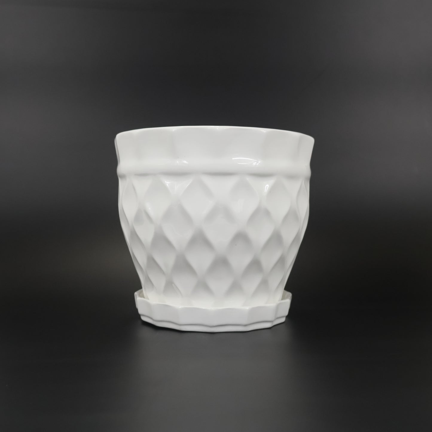 An image of the White Porcelain Pineapple design ceramic container.