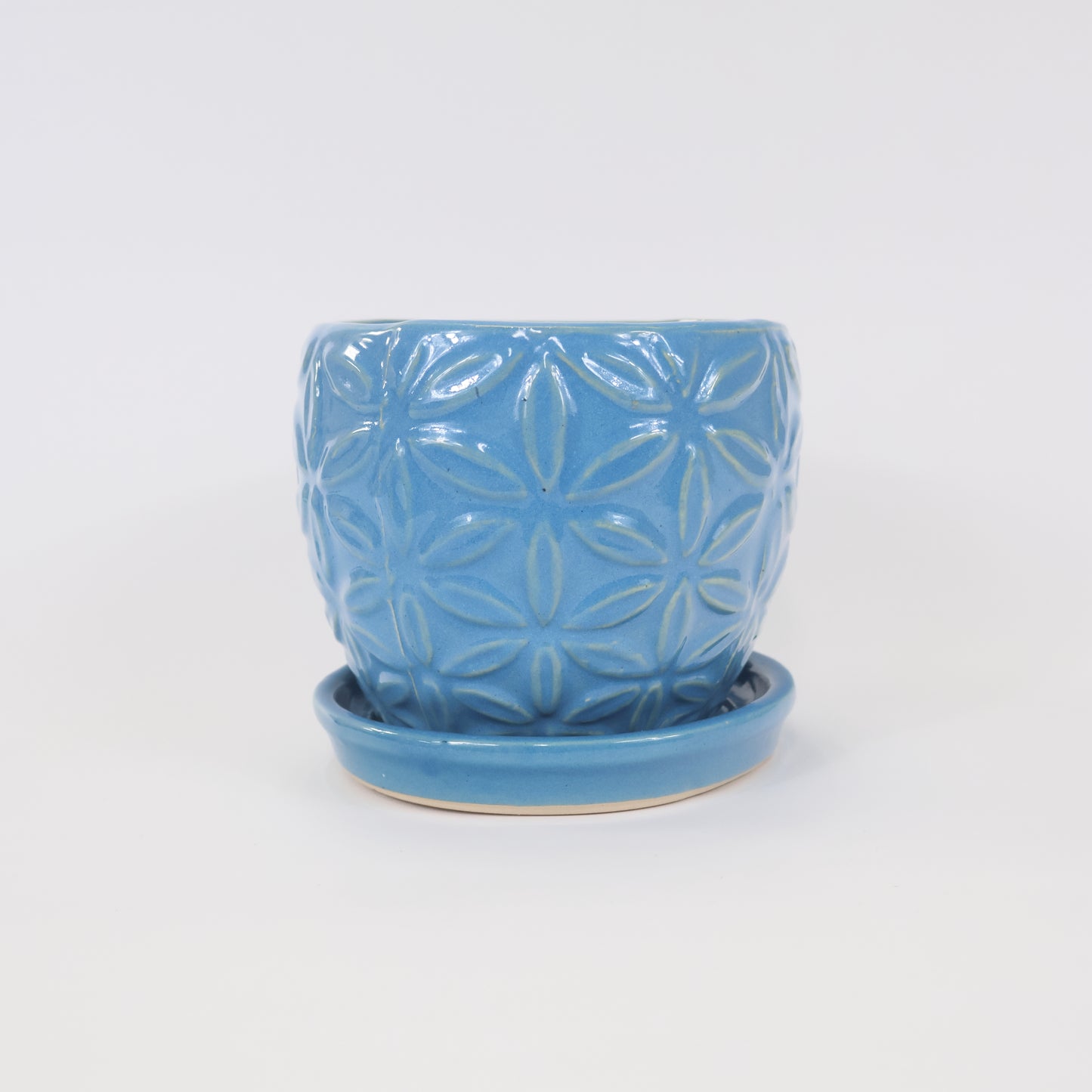 An image of the Blue Floral ceramic container.